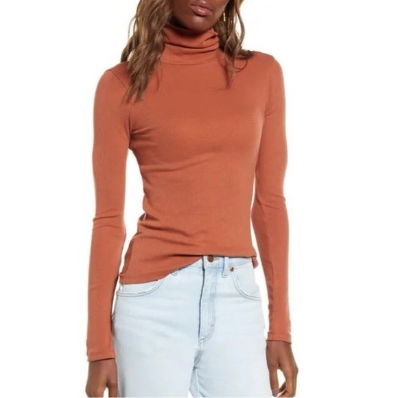 Nordstrom BP Turtleneck Ribbed Top - Picture 2 of 5